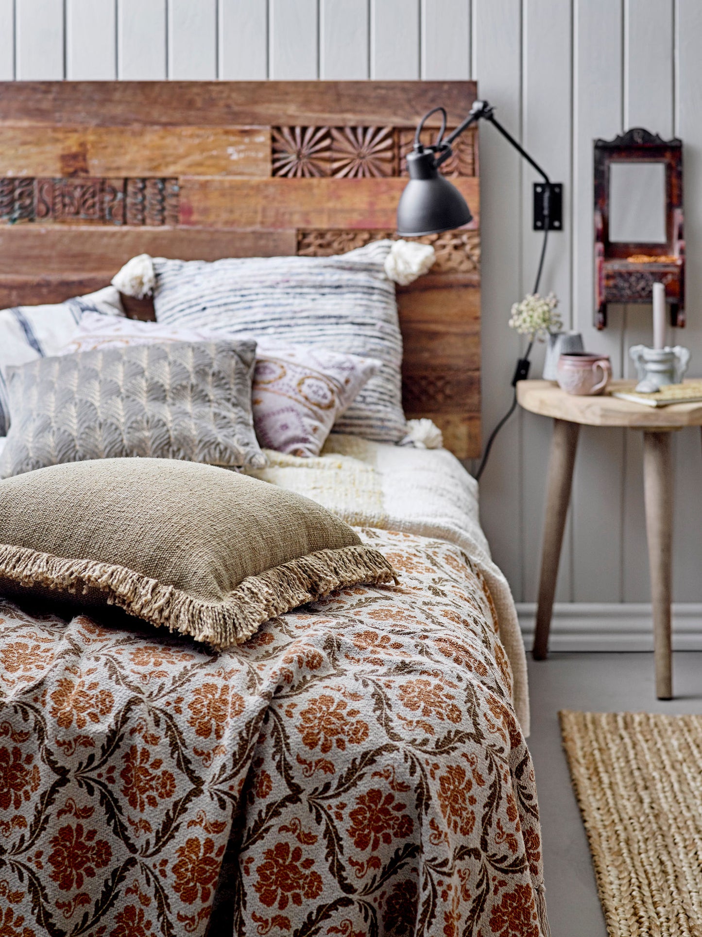 Creative Collection Sehar Spiegel mit Ablage, Braun, Recyceltes Holz