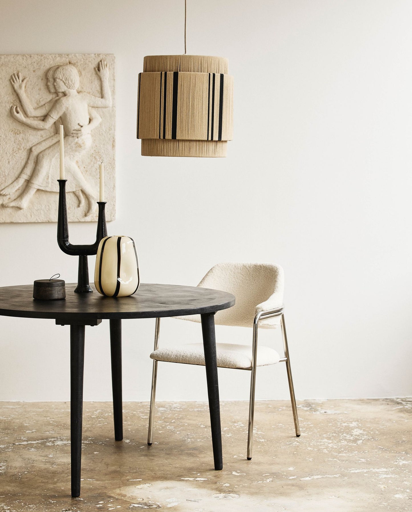 Nordal ALBERT Stuhl mit Lehne - off white