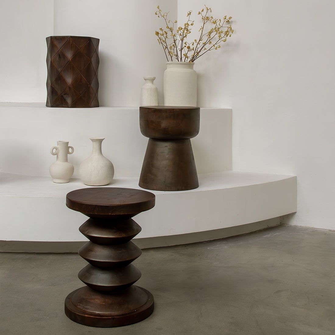 Pacific Collection Hocker aus Mangoholz
