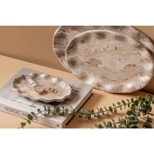 Tablett gewellt oval klein