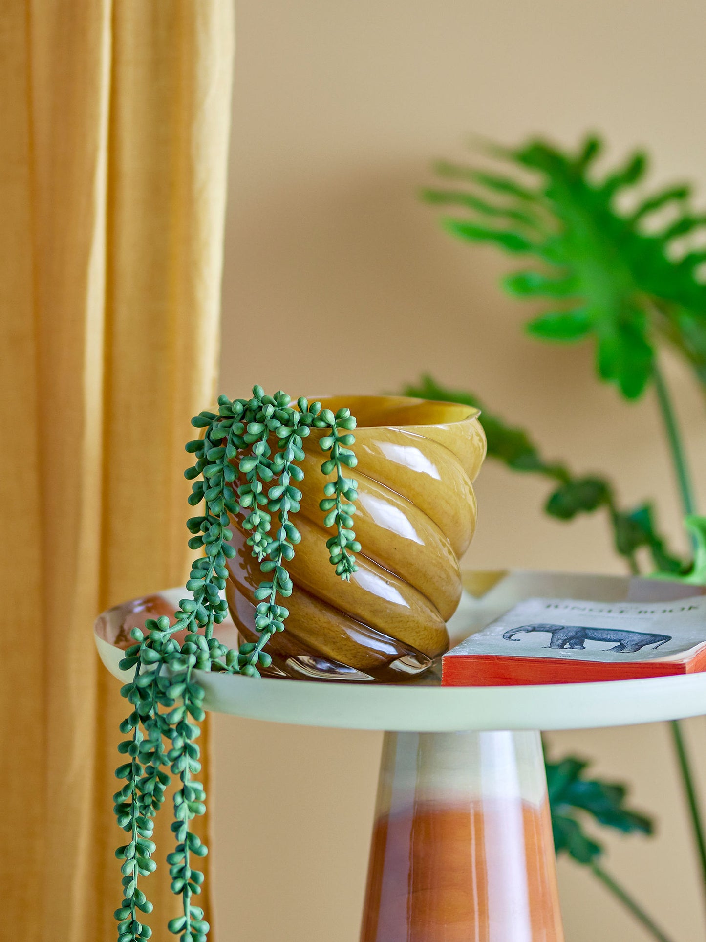 Bloomingville Callo Blumentopf, Gelb, Glas