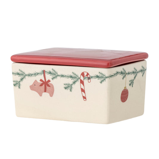 Bloomingville Yule Butterdose, Natur, Steingut