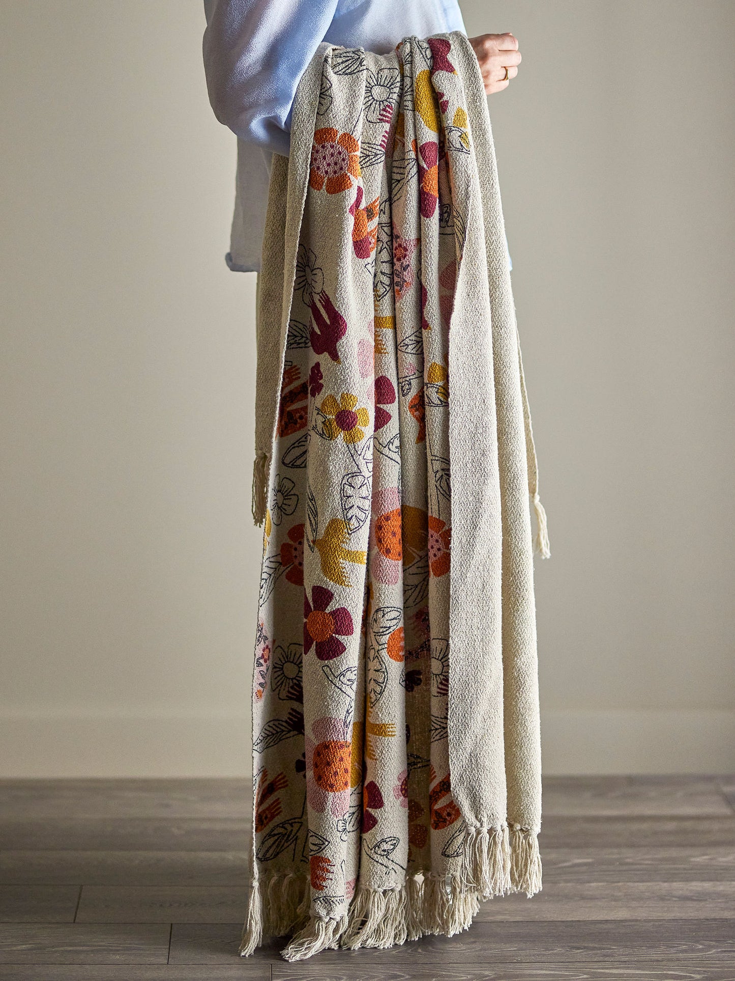 Bloomingville Vivielle Decke, Bunt, Recycelte Baumwolle
