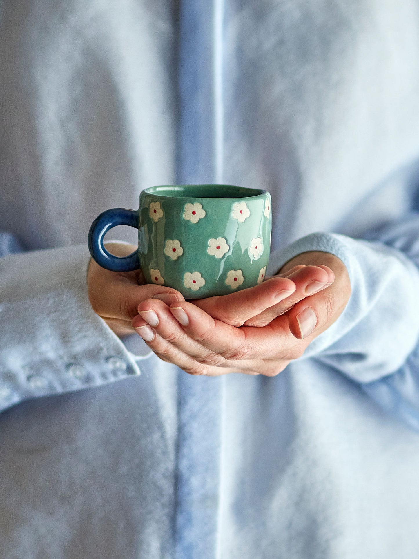 Bloomingville Nini Tasse, Blau, Steingut