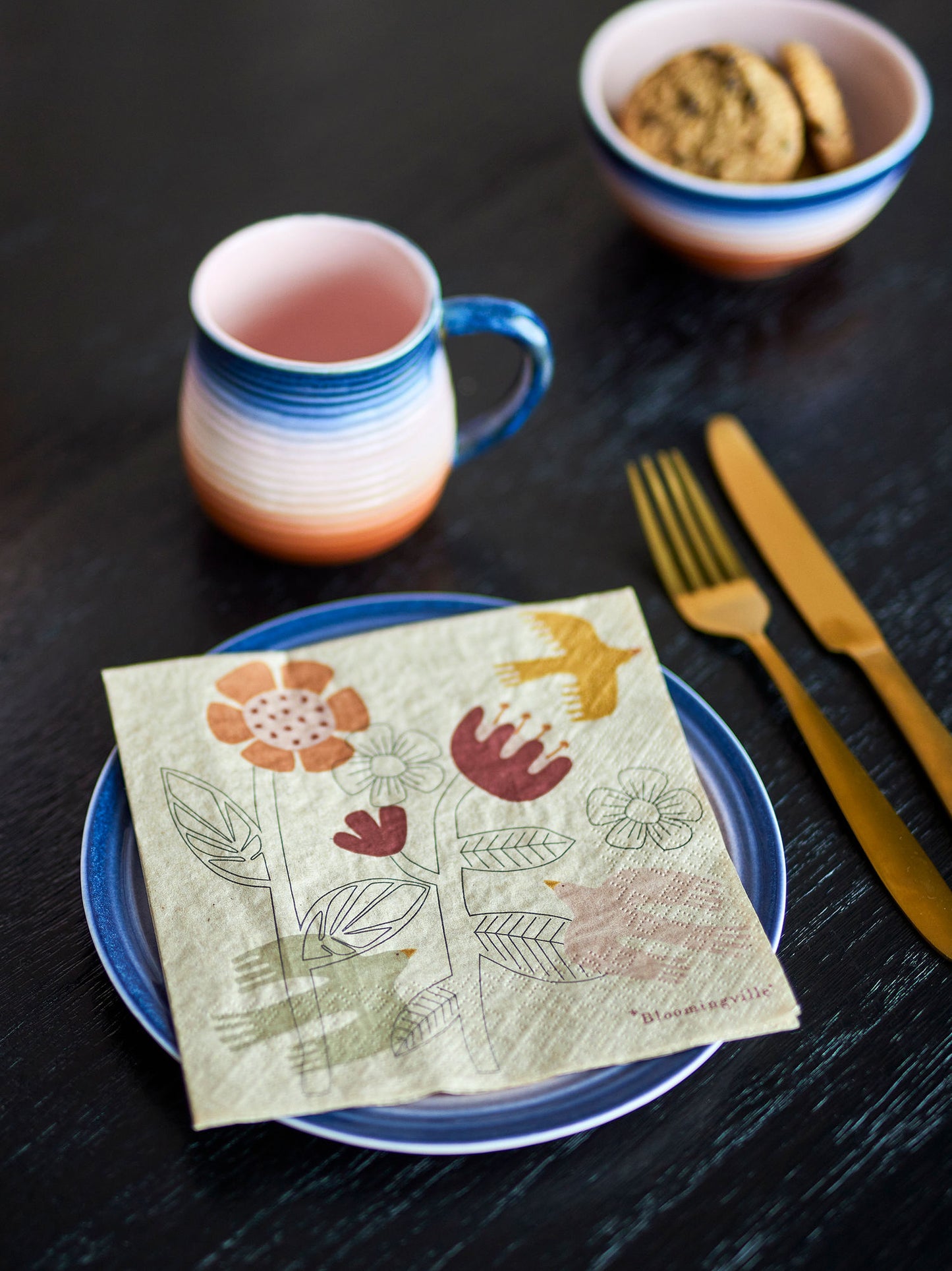 Bloomingville Vivielle Serviette, Bunt, FSC®Recycled, Paper