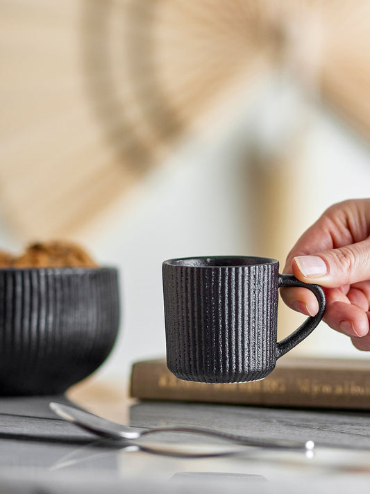 Bloomingville Neri Espressotasse, Schwarz, Steingut