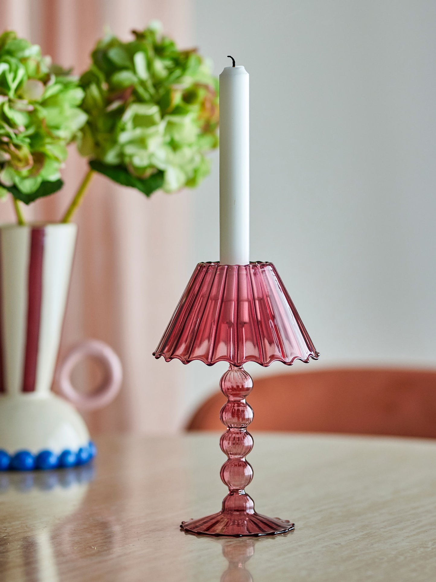 Bloomingville Cisco Teelichthalter, Rot, Glas