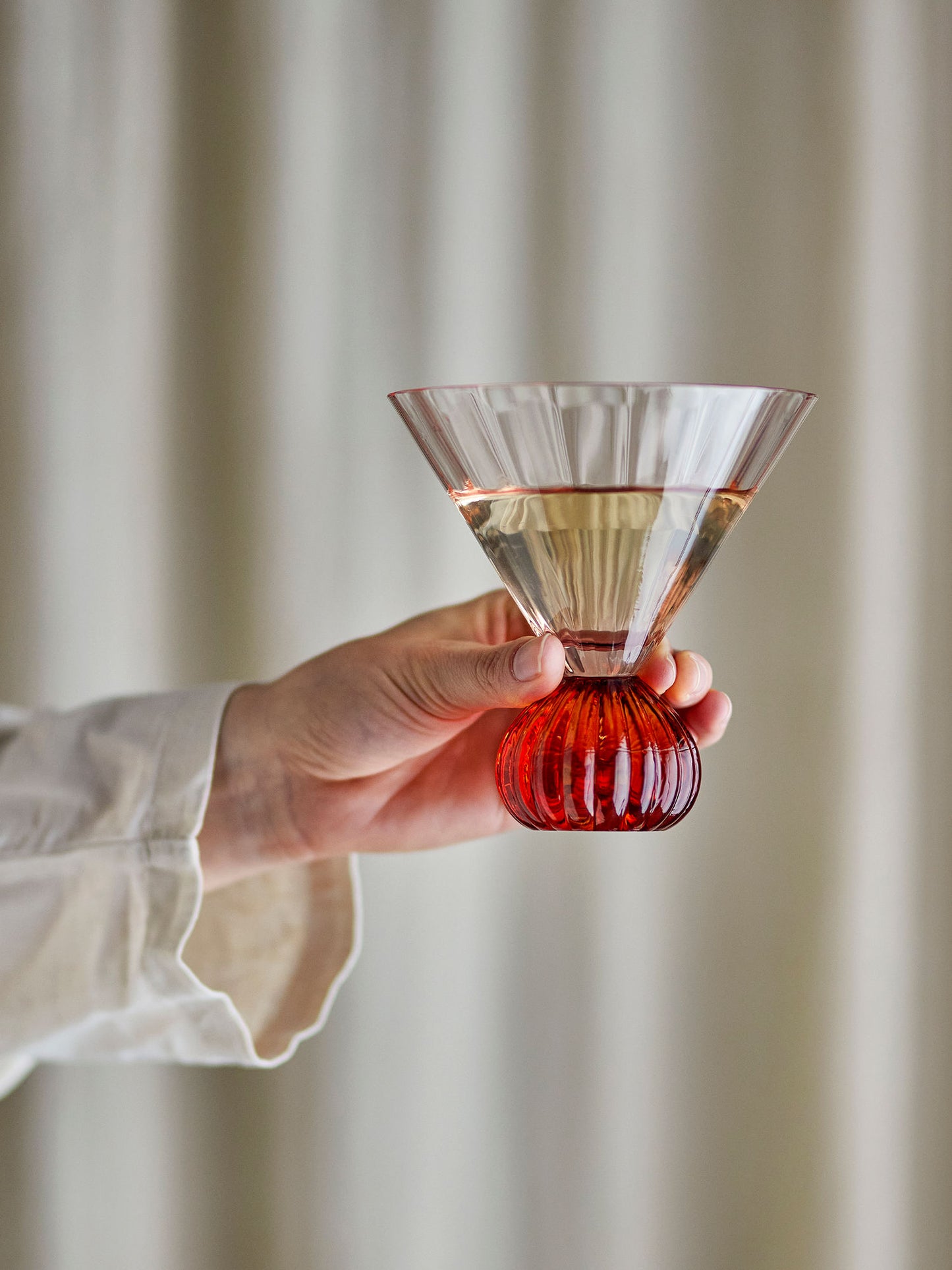 Bloomingville Taurin Cocktailglas, Rose, Glas
