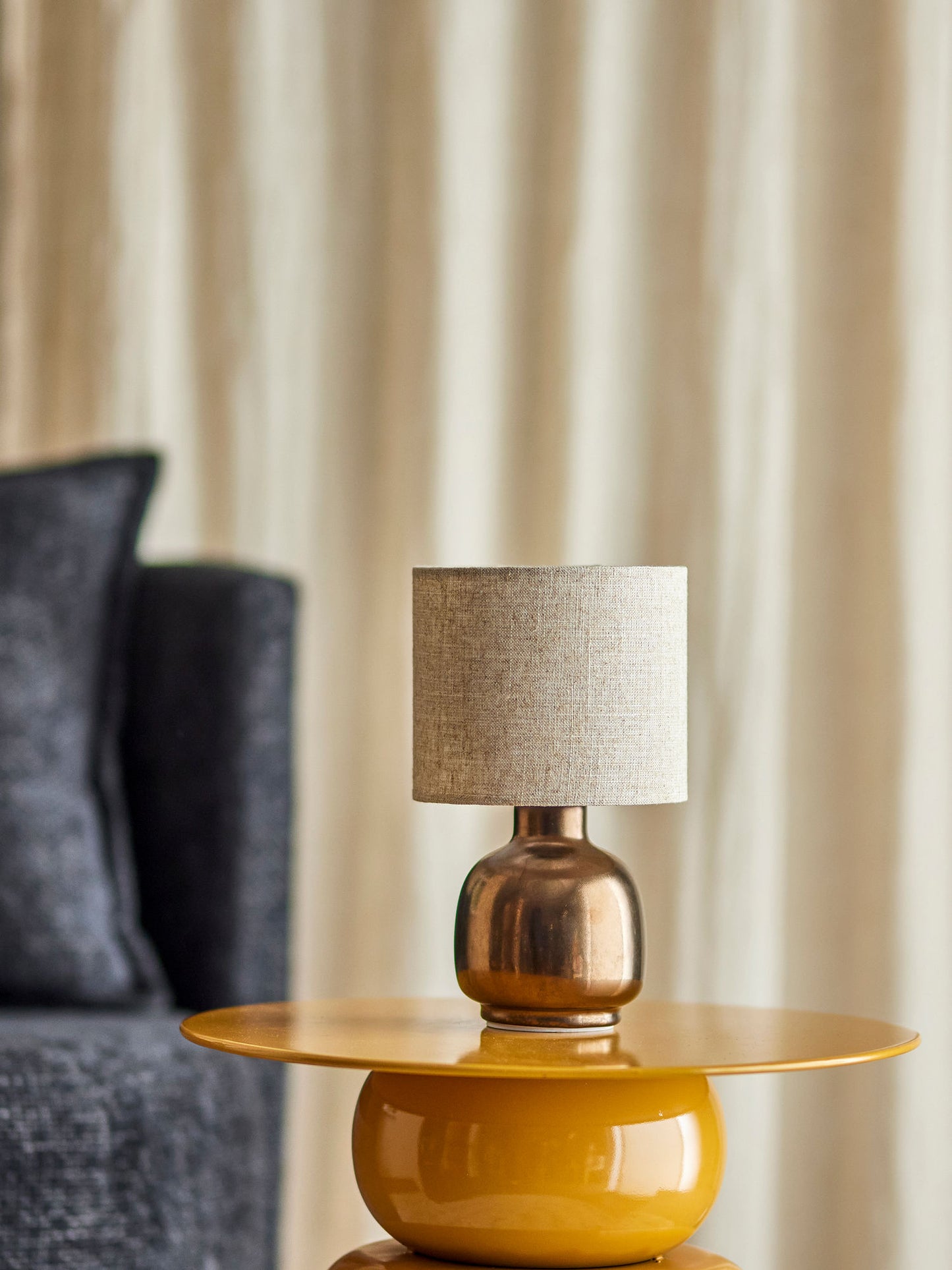 Bloomingville Agni Tischlampe, Bronze, Steingut