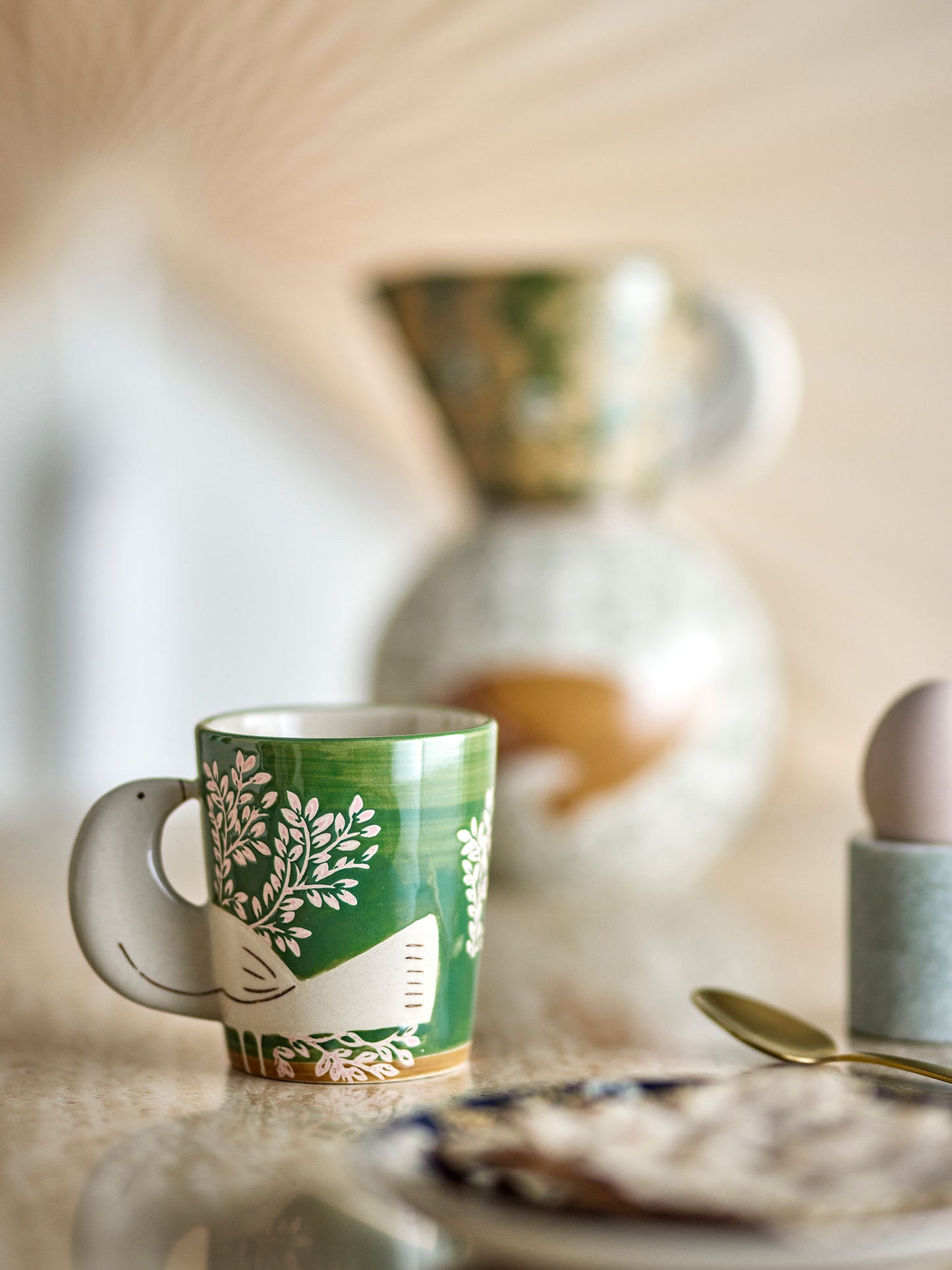 Bloomingville Hezha Tasse, Grün, Steingut