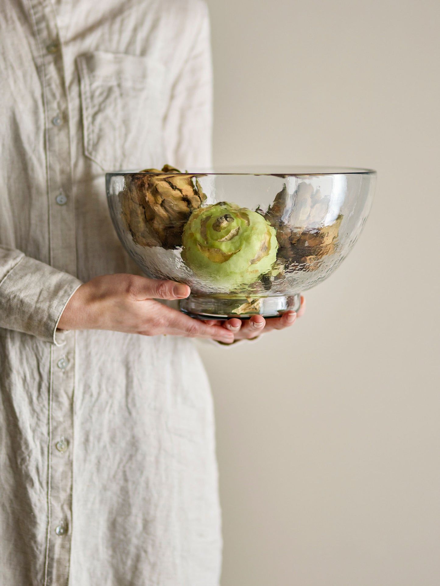 Bloomingville Taro Schale, Klar, Recyceltes Glas