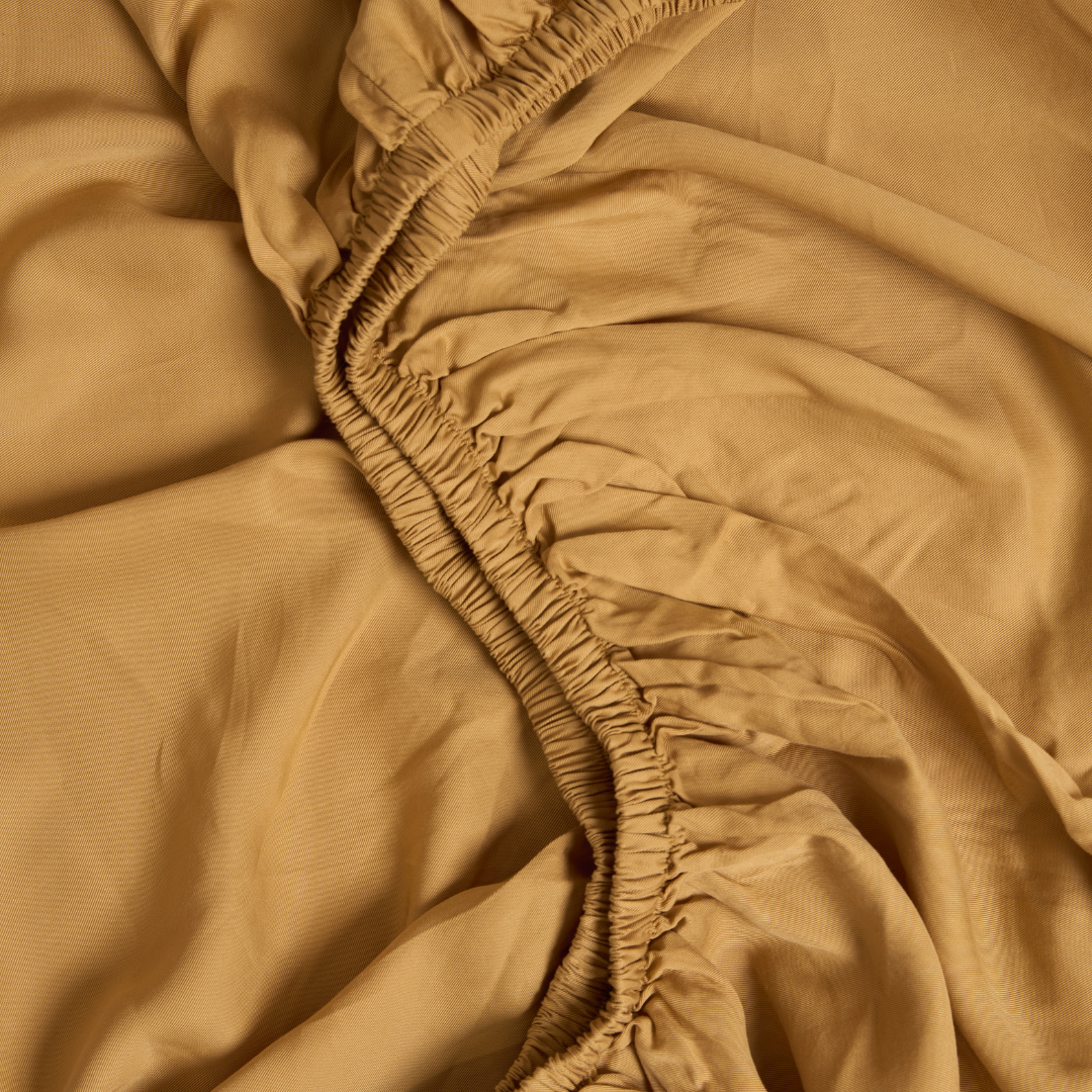 Kids - Saited Sheet Tencel ™ Twill ocker gelb