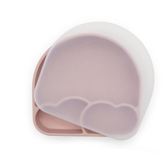 Teller – Dusty Rose Rainbow (mit Deckel)