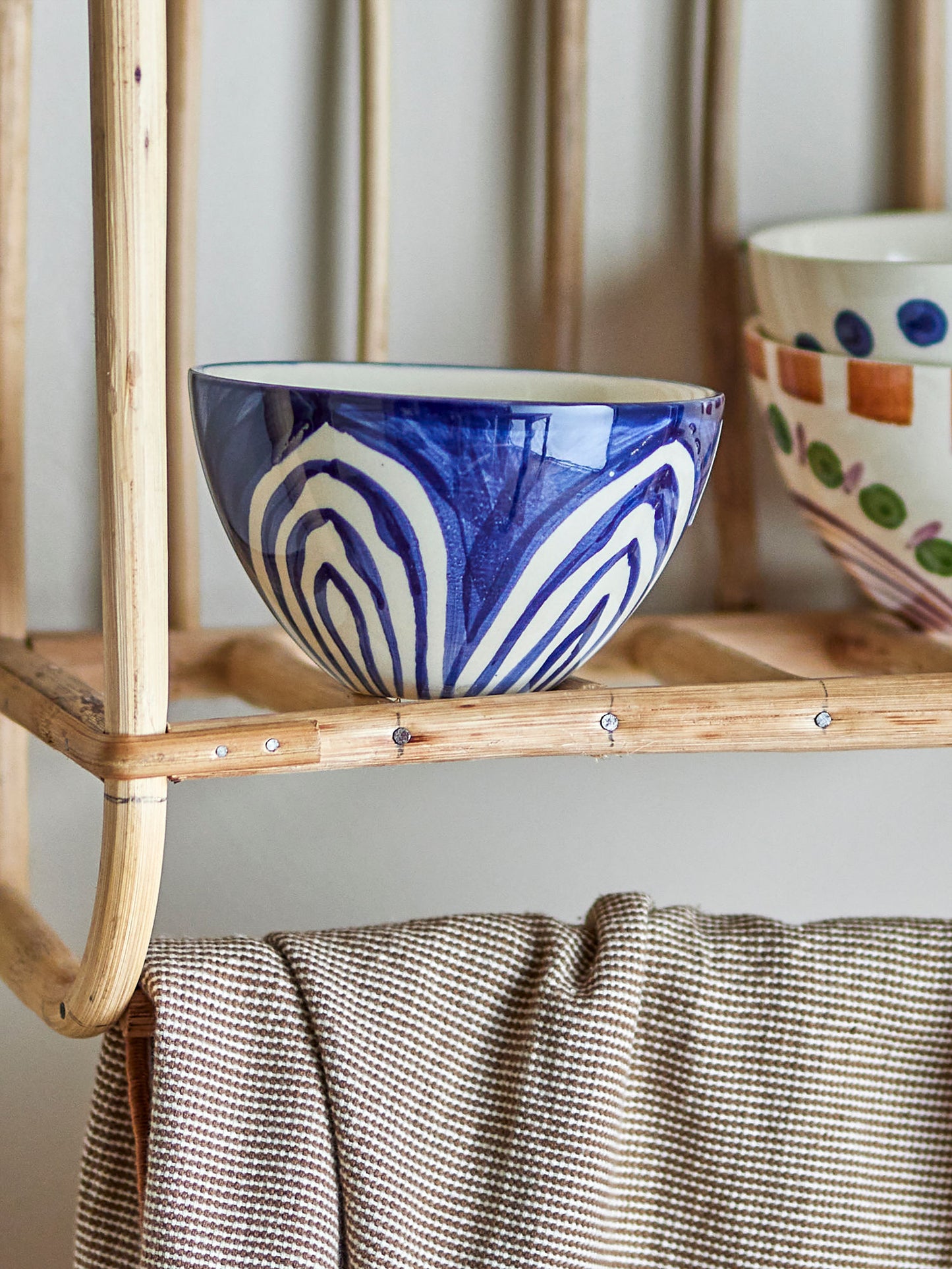Bloomingville Shama Schale, Blue, Steingut