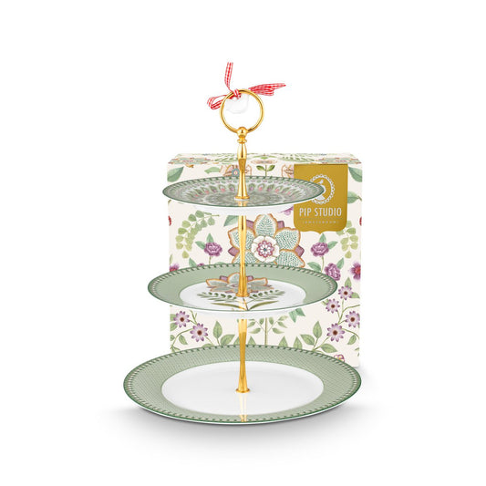Pip Studio Royal Etagere 3 stöckig Lily & Lotus Light Green