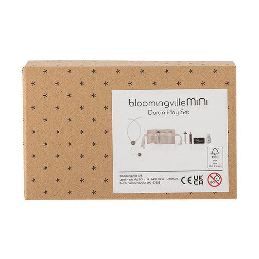 Bloomingville MINI Doran Spielset, Arzt, Grau, FSC®100%, Buche