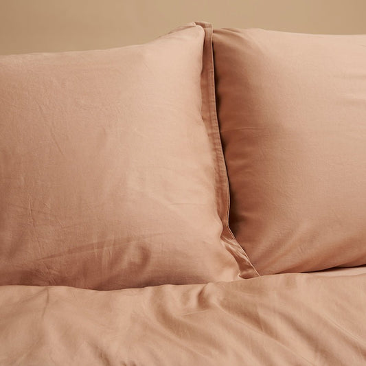 TENCEL™ – Twill-Kissenbezug, Pfirsichfarben