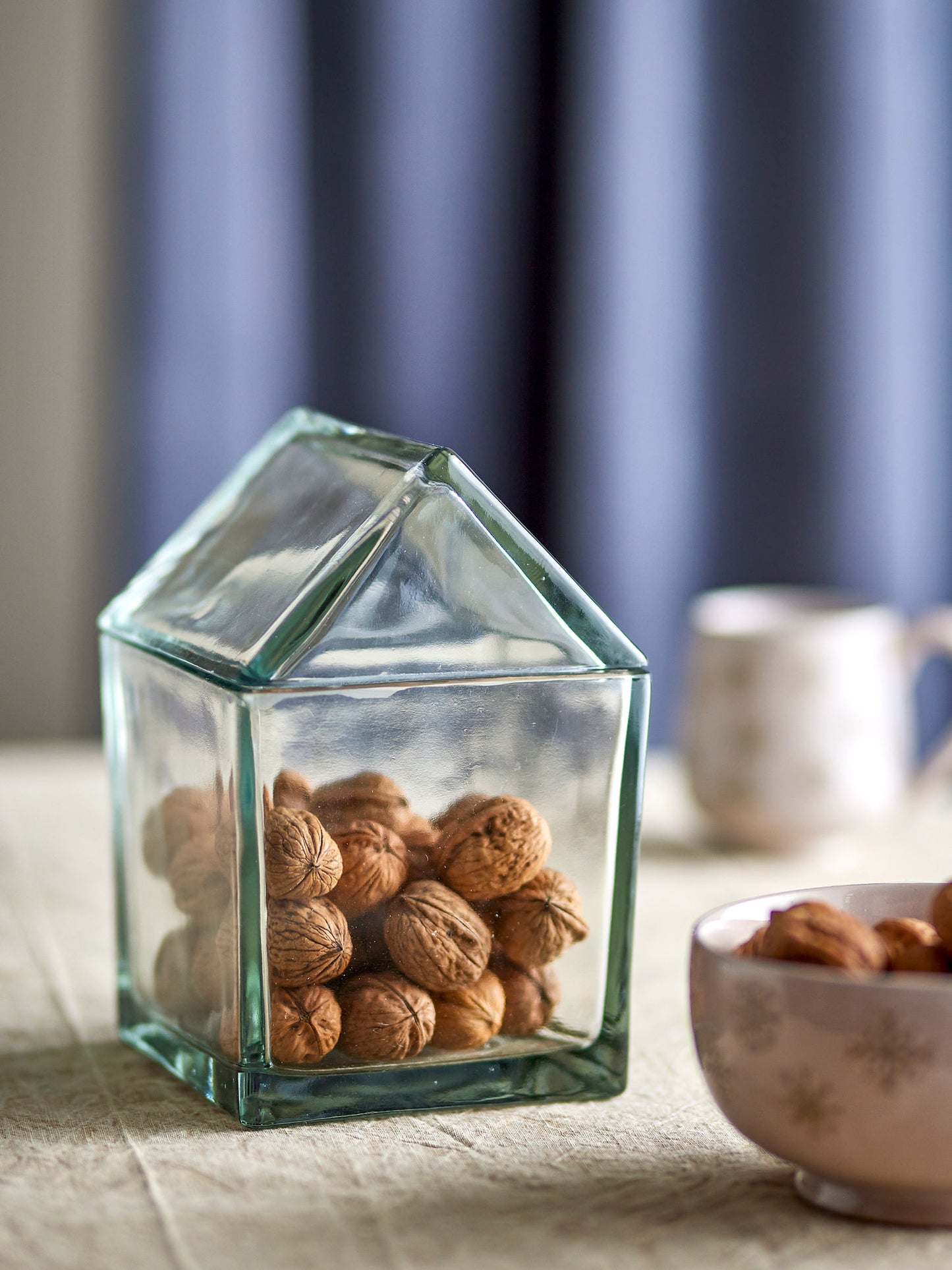 Bloomingville Elius Gefäß mit Deckel, Klar, Recyceltes Glas