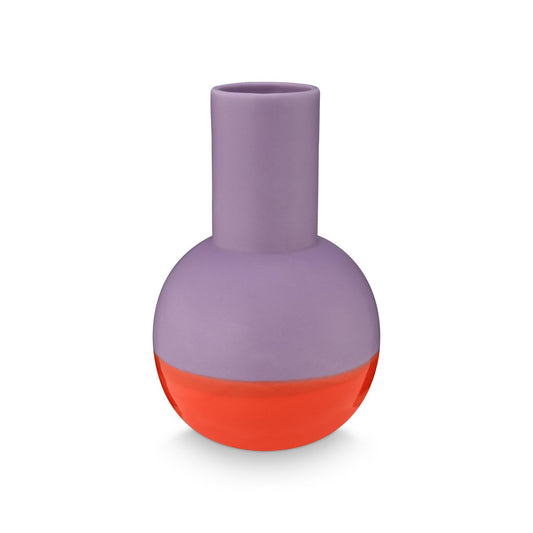 Vase Ceramic Red-Lilac Medium