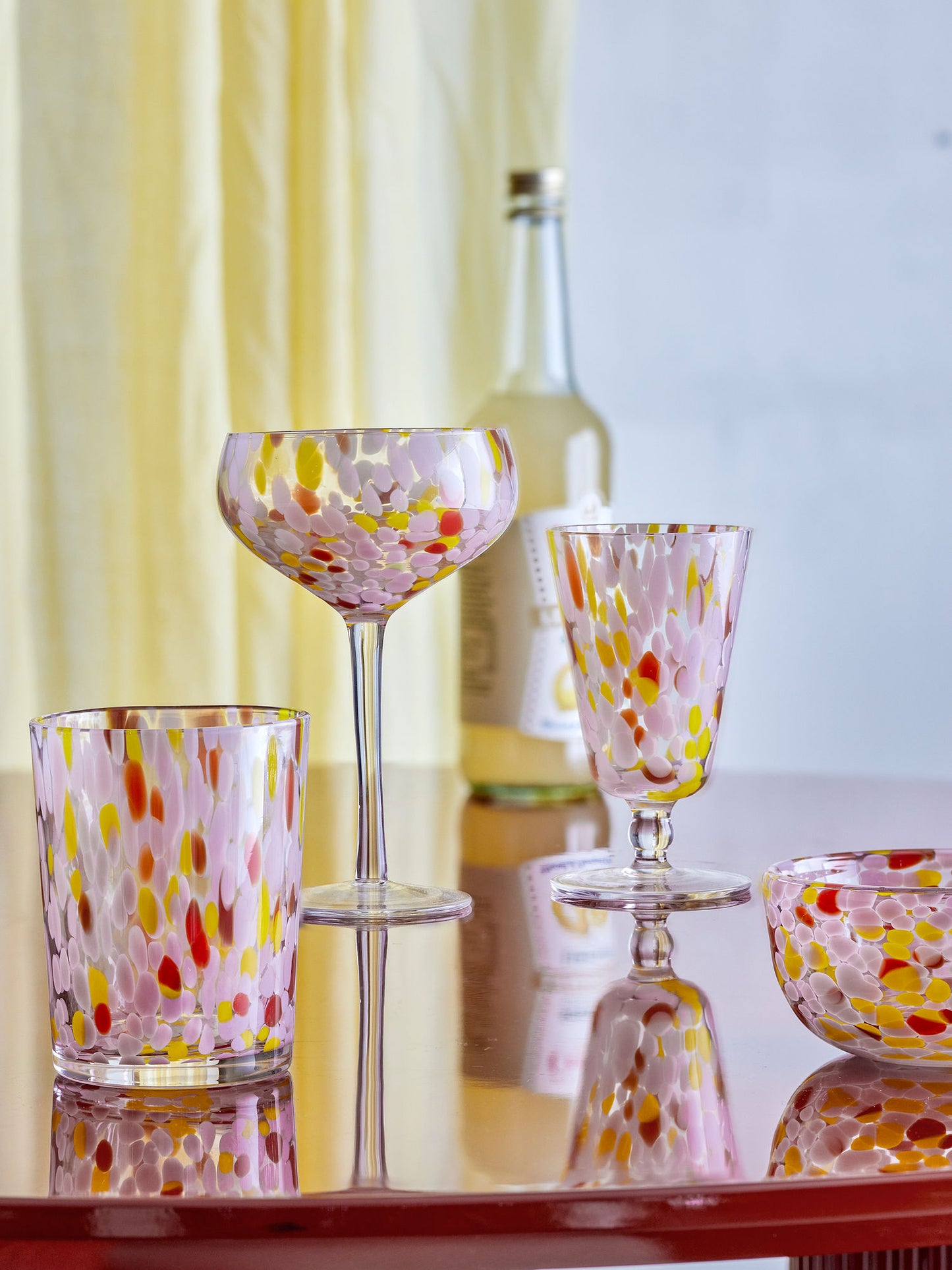 Bloomingville Lilya Weinglas, Rose, Glas