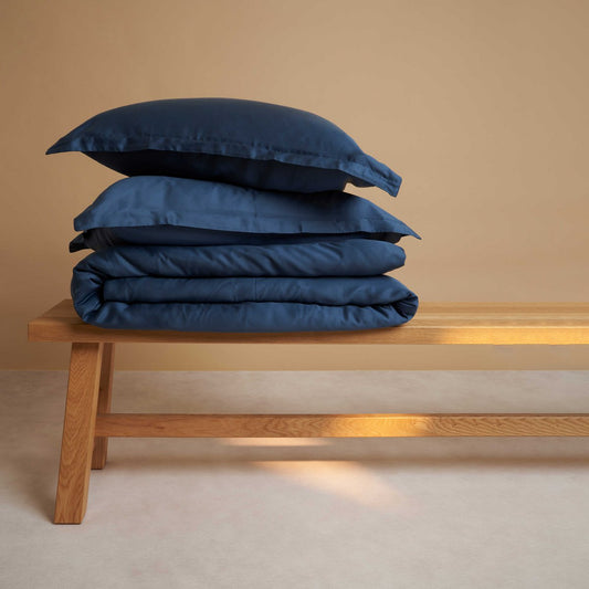 TENCEL™ Satin Bettbezug dunkelblau