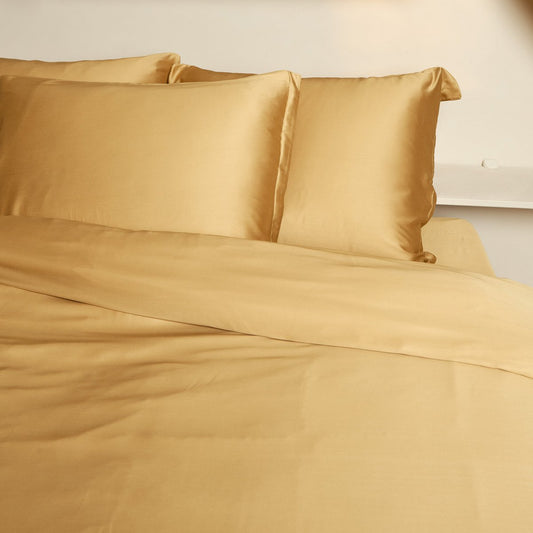 Bambus-Kissenbezug Ockergelb