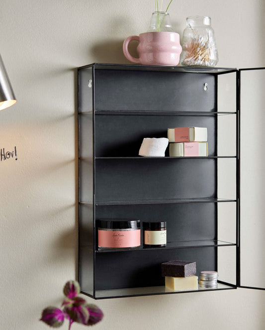 Nordal ADA Wandregal, M, 4 shelves - black