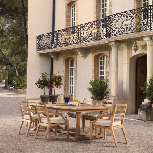 Outdoor Esszimmertisch Bell Rive natural teak
