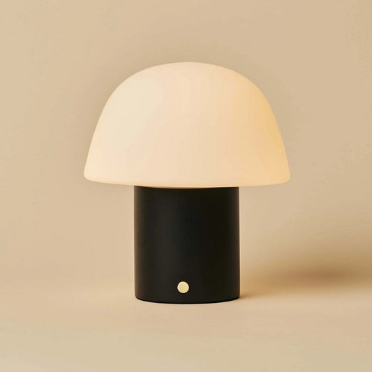 Yannick Schwarze kabellose Tischlampe | Modernes, batteriebetriebenes Design
