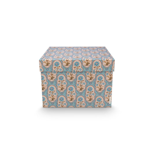 Pip Studio Aufbewahrungsbox Square Blooming Tales Blue-Khaki