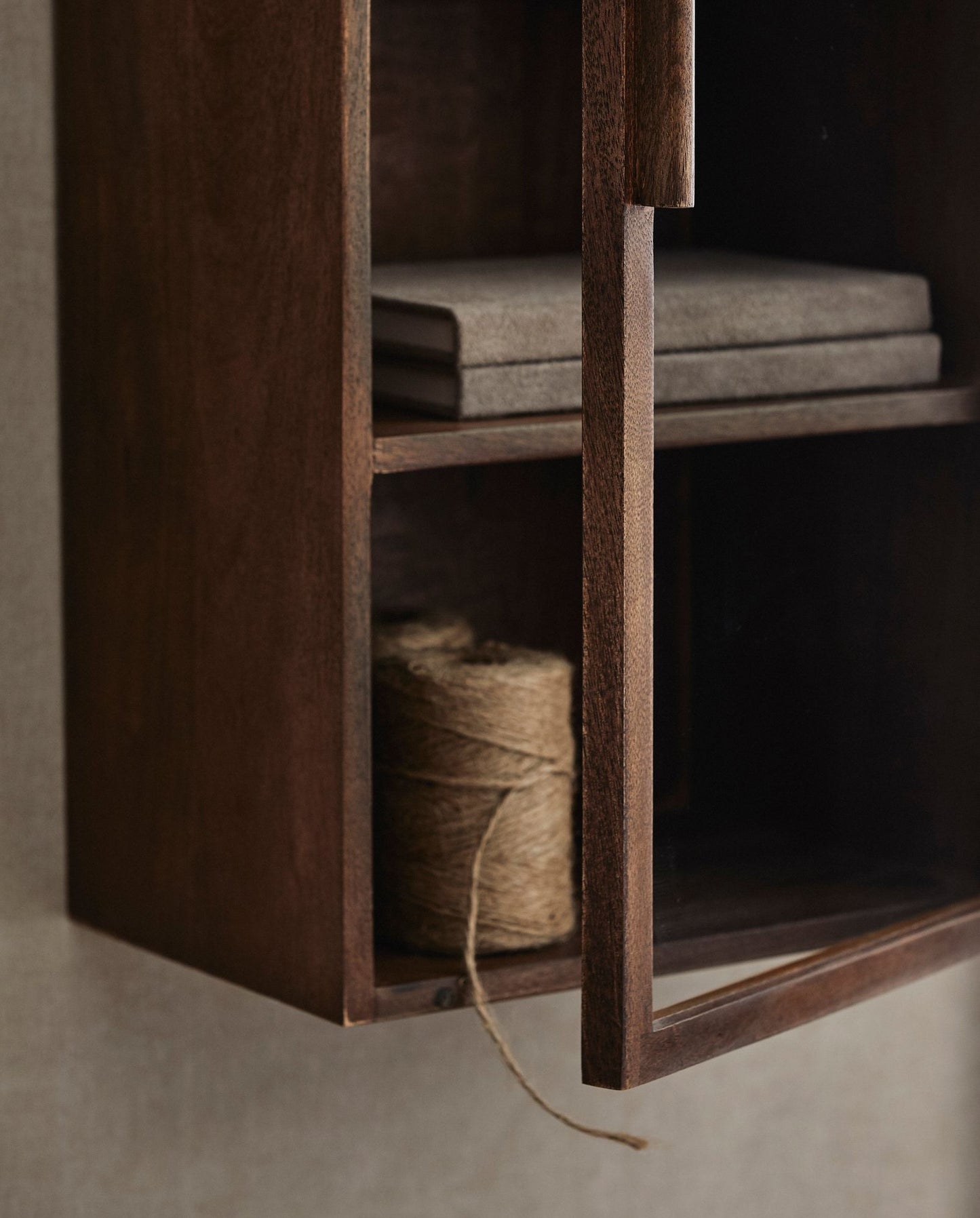 Nordal A/S NANGO wall cabinet, 2 door - dark brown