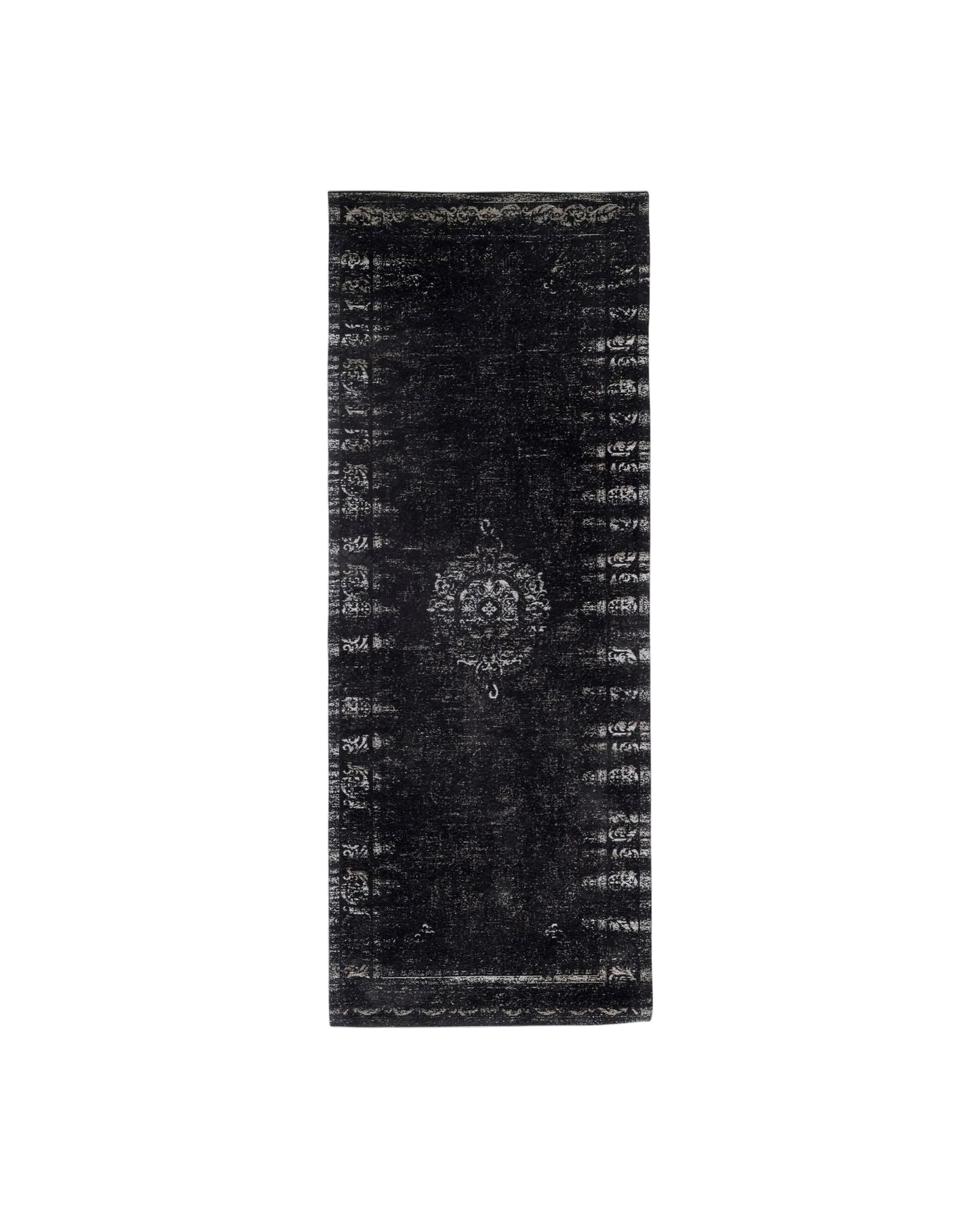 Nordal GRAND gewebter Teppich, 75x200cm, dark grey/black
