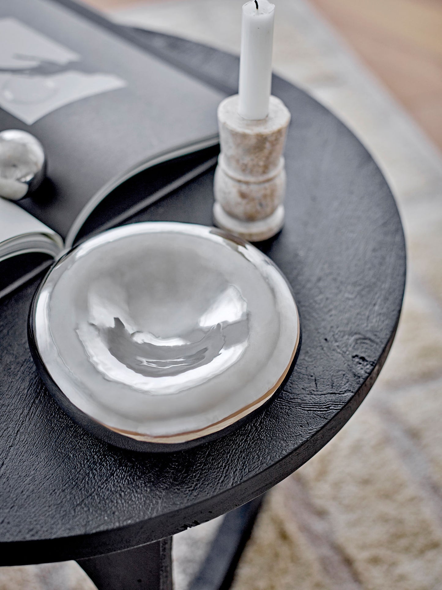 Bloomingville Shine Schale, Silber, Steingut