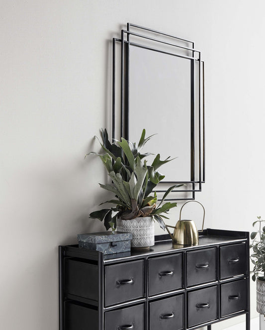 Nordal A/S SQUARE mirror - black