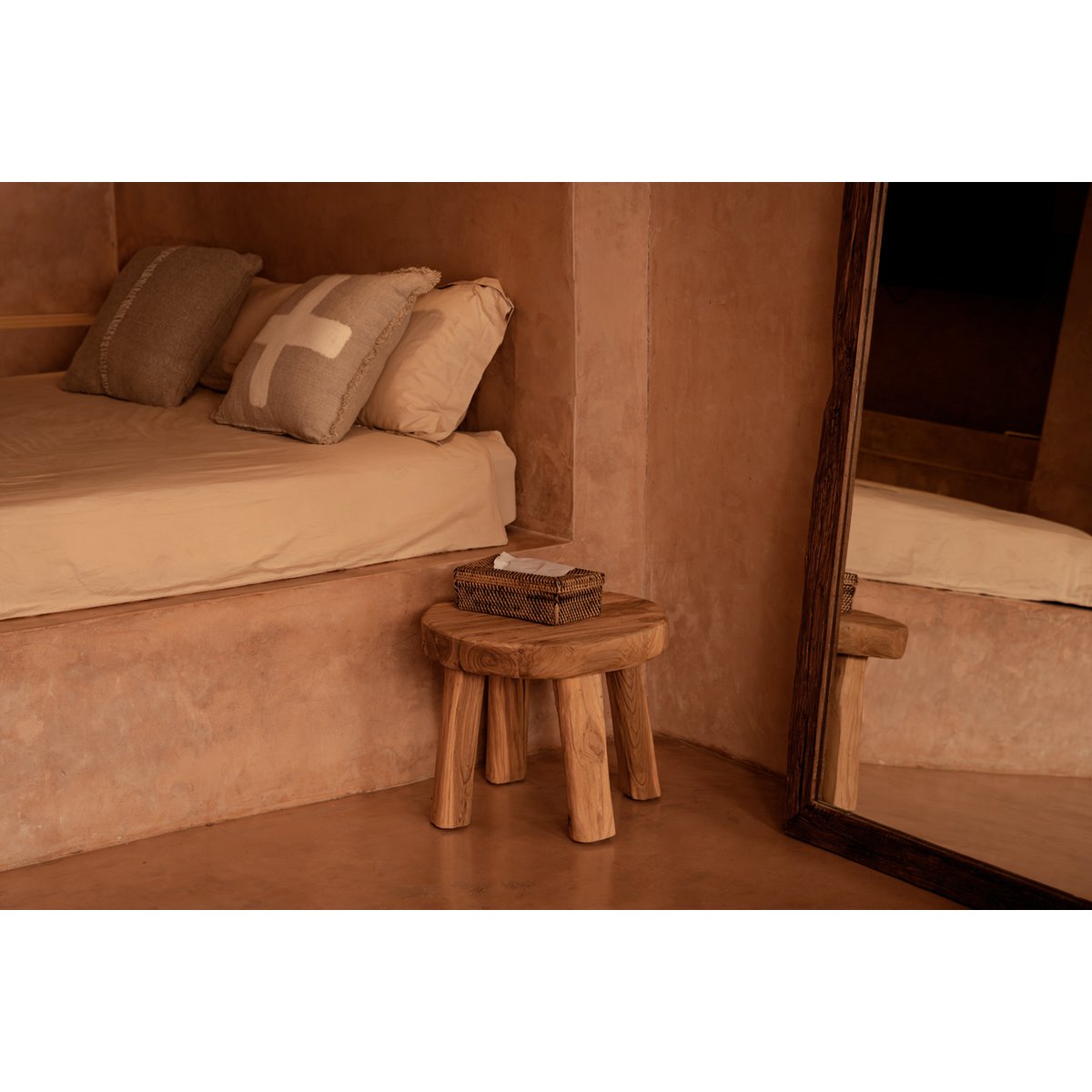 Bazar Bizar Taschentuchbox aus Rattan – Naturbraun
