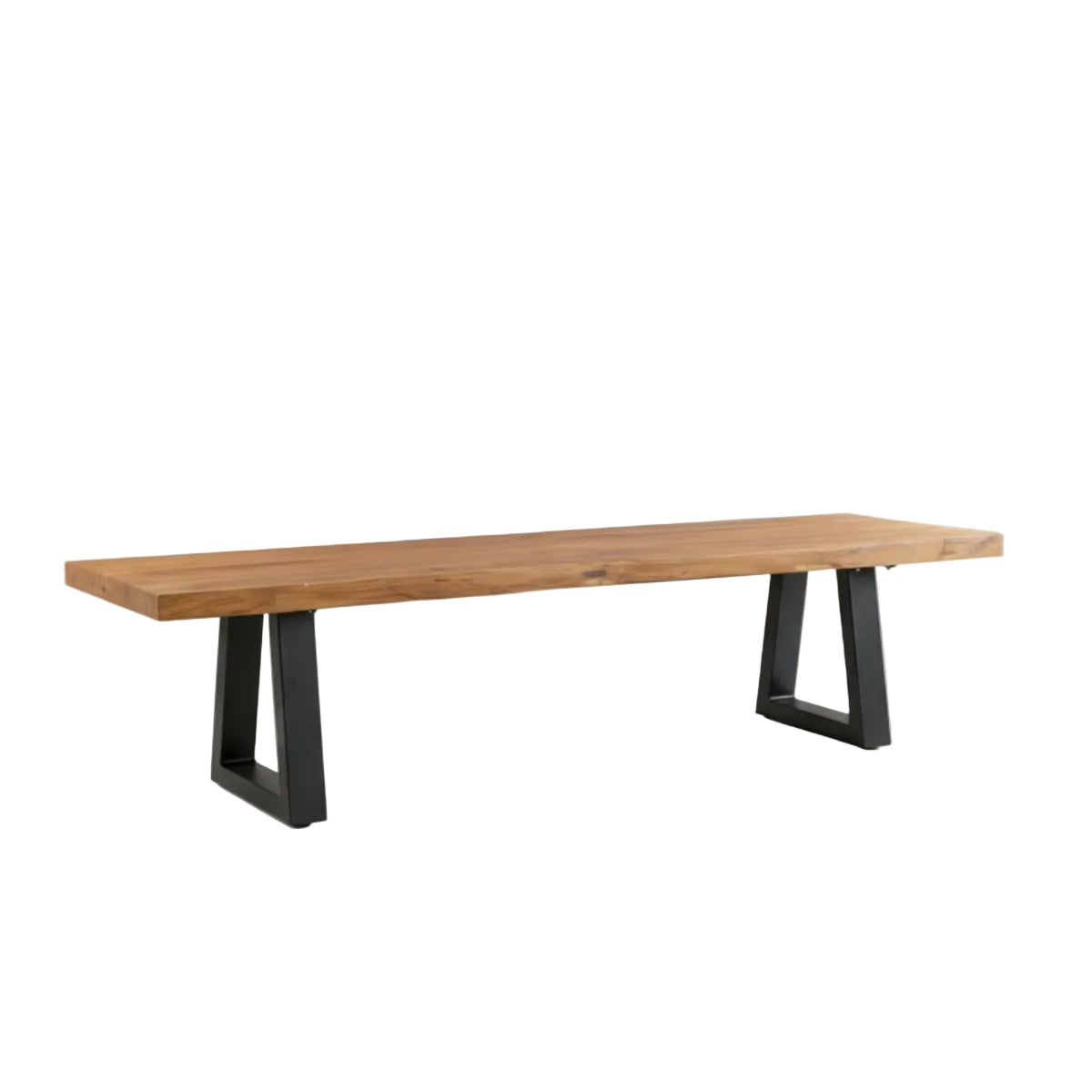 Bank mit Eisenbeinen - natürlich - 220cm