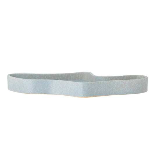 Bloomingville Lakey Tablett, Blue, Steingut