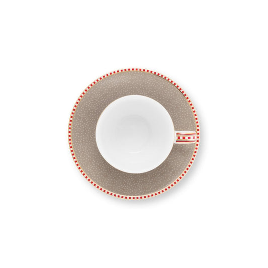 Espresso Cup and Saucer Blooming Tales Khaki