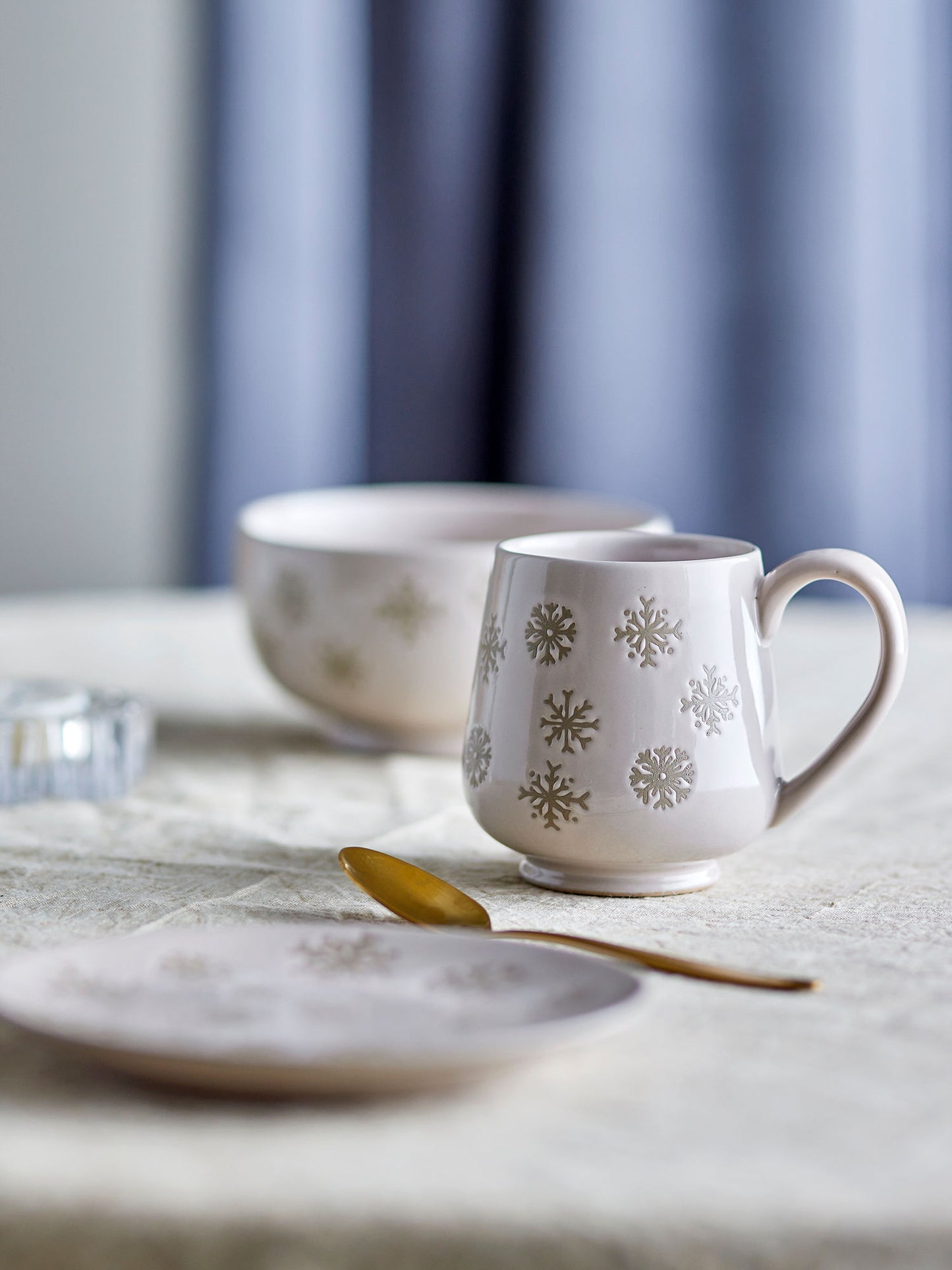Bloomingville Snowie Becher, Natur, Steingut