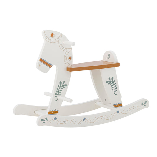 Bloomingville MINI Ruddy Schaukelspielzeug, Pferd, Weiß, MDF