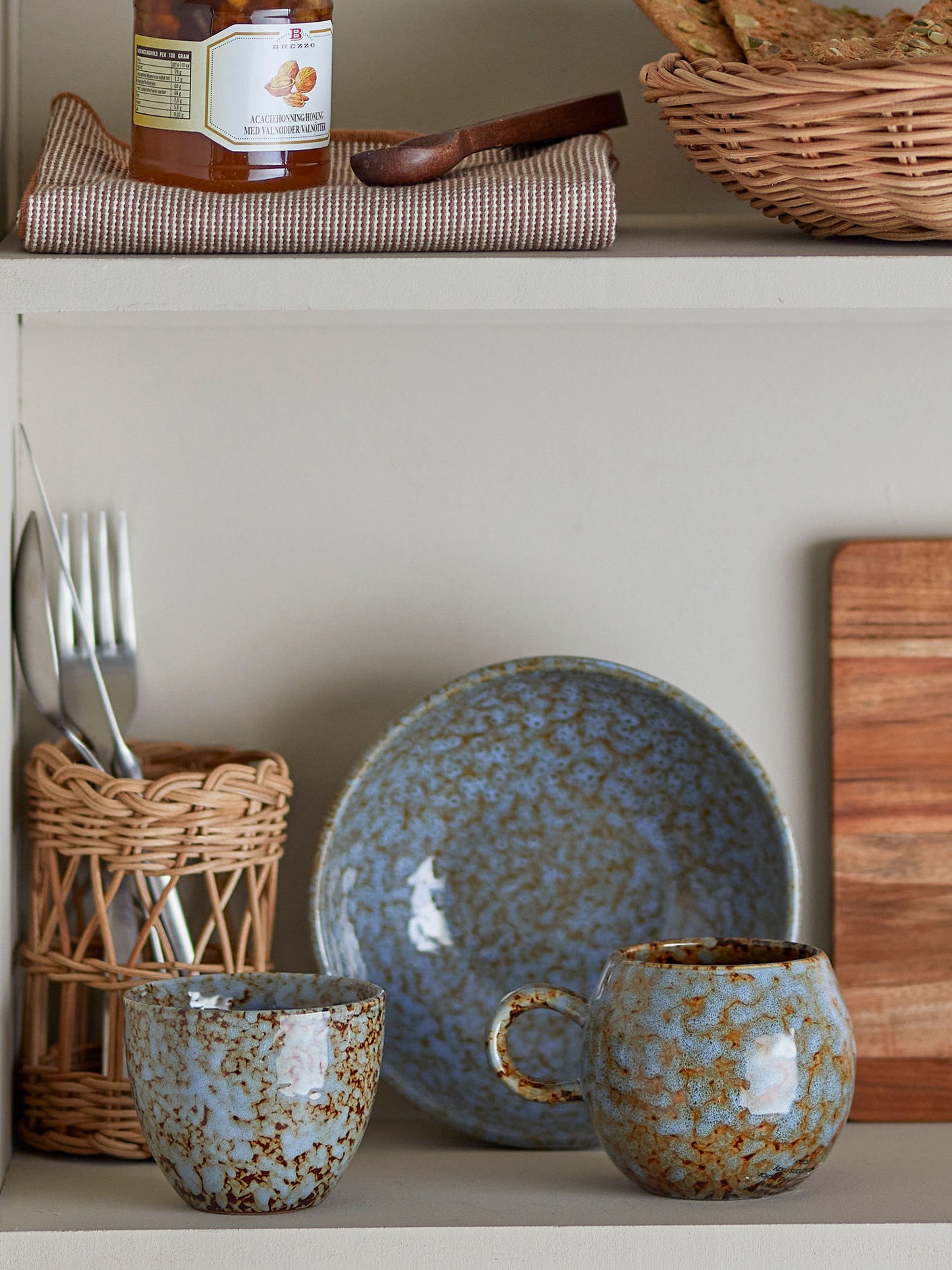 Bloomingville Paula Tasse, Blau, Steingut