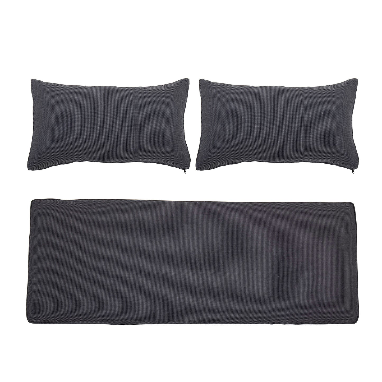 Bloomingville Mundo Kissenbezug (Keine Füllung), Grau, Polyester