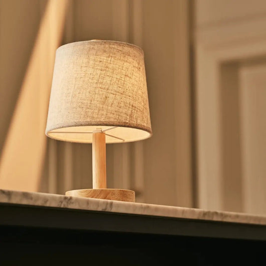 Rover Hellbraune wiederaufladbare Holzlampe