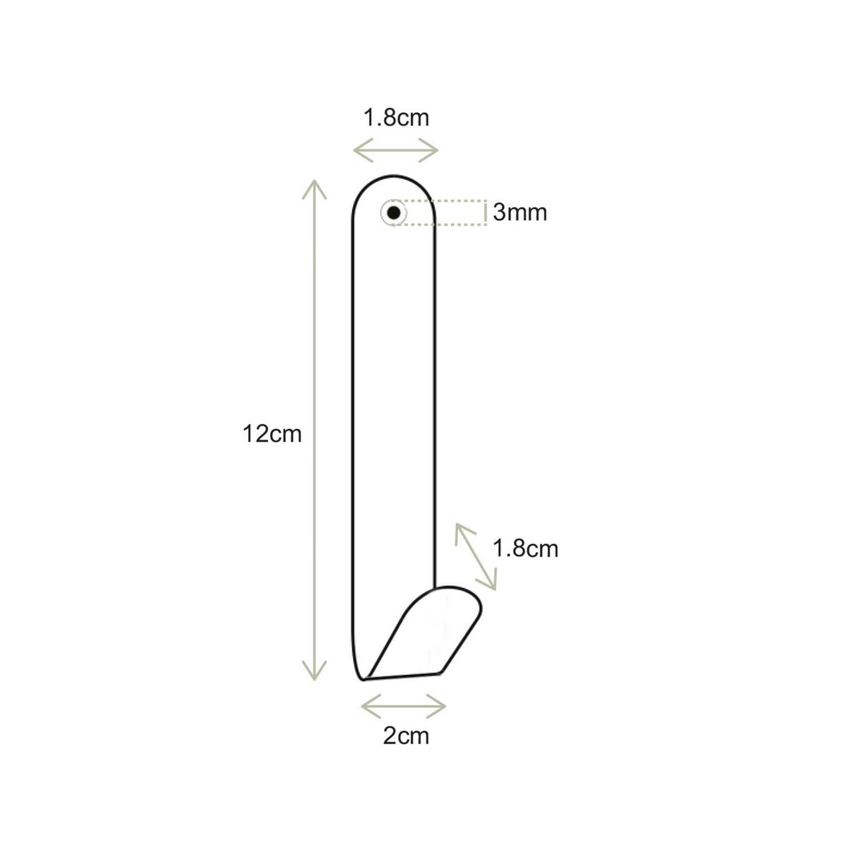 4er Set Metallhaken 12cm