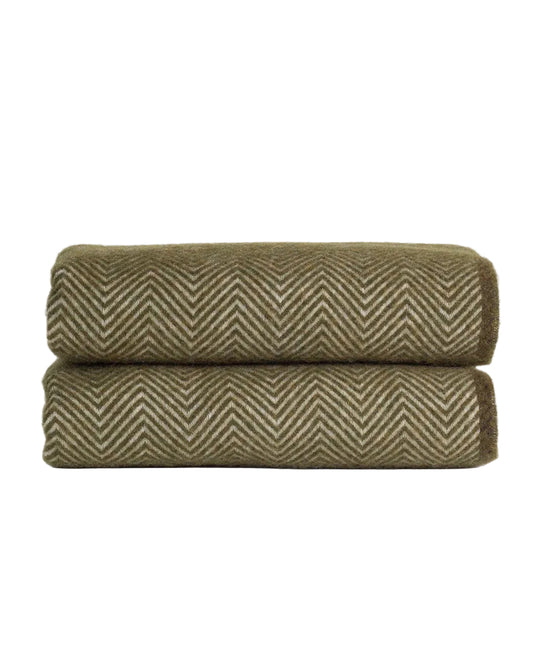 Wollwurfdecke Denver Olive