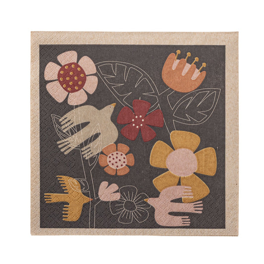 Bloomingville Vivielle Set 20er Pack Serviette, Bunt, FSC®Recycled