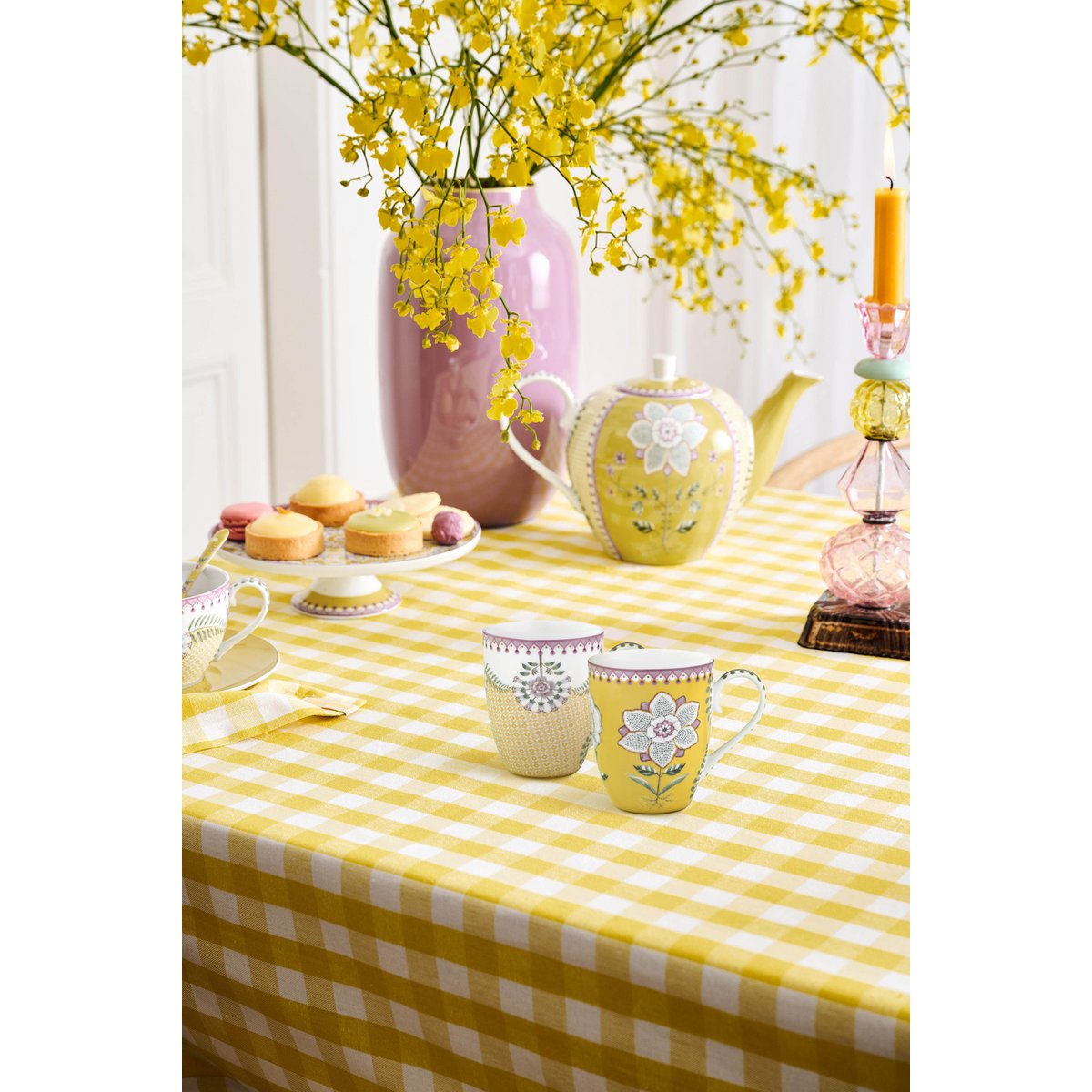 2er Set Tassen Large Lily&Lotus Yellow
