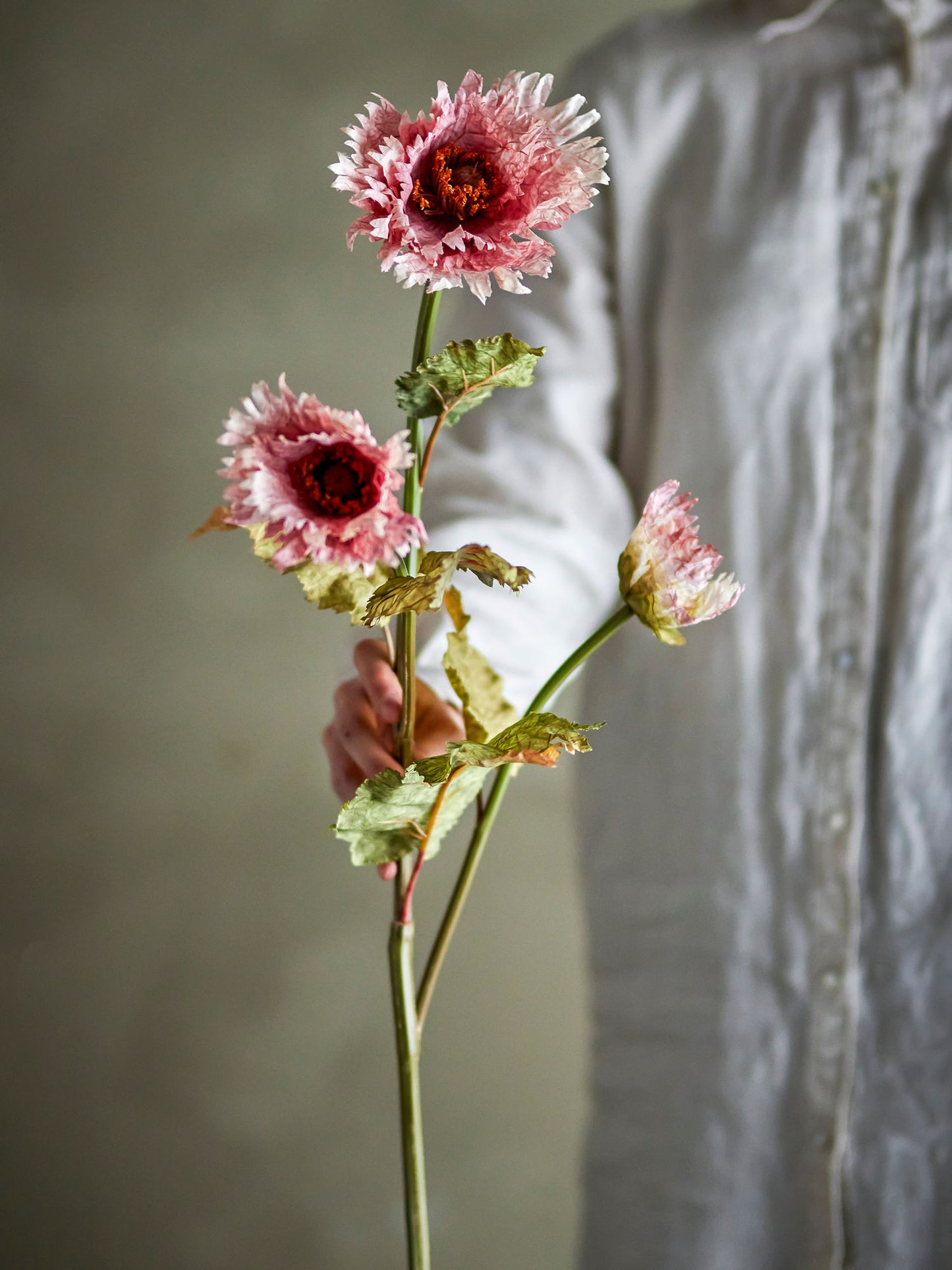 Bloomingville Chrysantemum Stiel, Rose, Künstliche Blumen