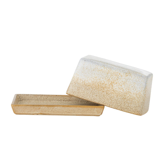 Bloomingville Paula Butterdose, Natur, Steingut