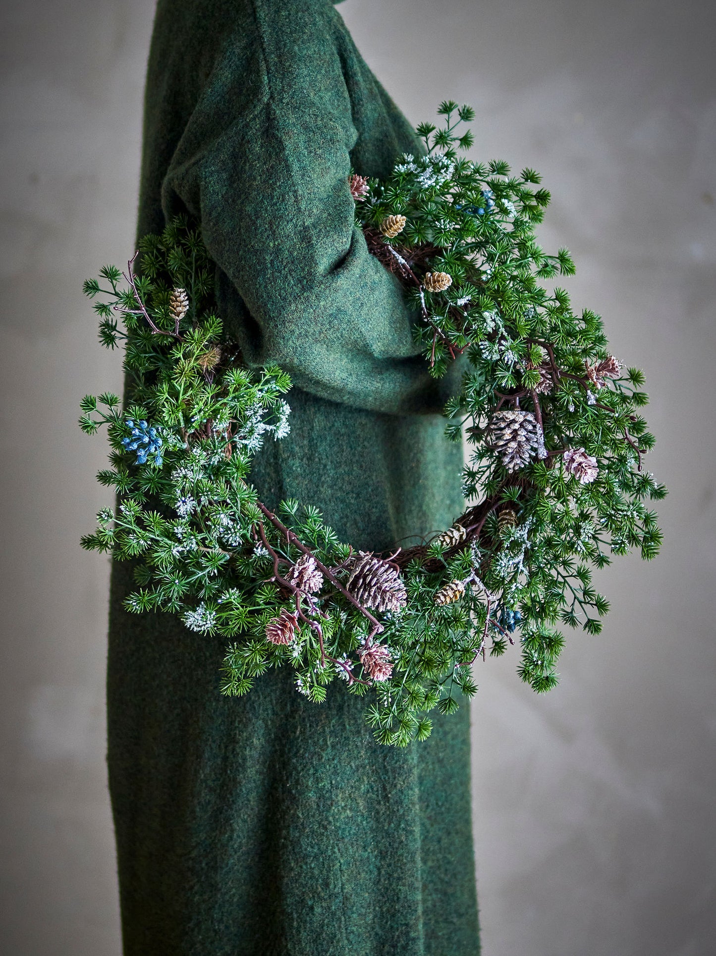 Bloomingville Cedar Kranz, Grün, Künstliche Blumen